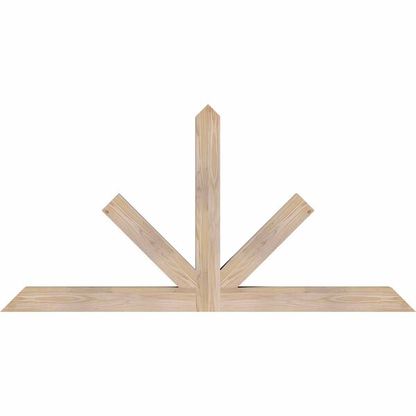 Ekena Millwork Saratoga Smooth Timber Gable Bracket, Douglas Fir, 60"W x 30"H x 3 1/2"D x 3 1/2"F, 12/12 Pitch GBW060X30X0404SAR00SDF - main